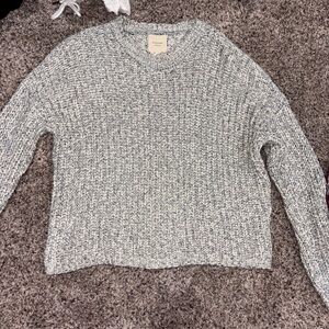 Harper Heathered Gray Crew Neck Sweater